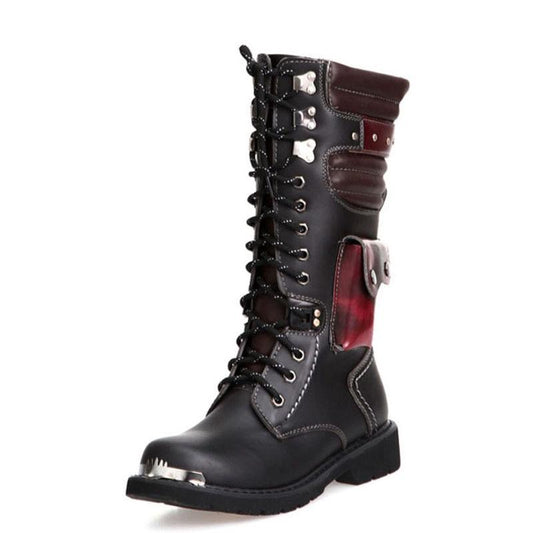 Fashion High Boots Men High-top High Boots British Style Thick-soled Leather Military Boots Oxfords Large Size 37-45 - LiveTrendsX