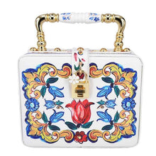 Load image into Gallery viewer, Fashion Box evening bag diamond flower Clutch Bag hollow relief Acrylic luxury handbag banquet party purse women&#39;s Shoulder bag - LiveTrendsX
