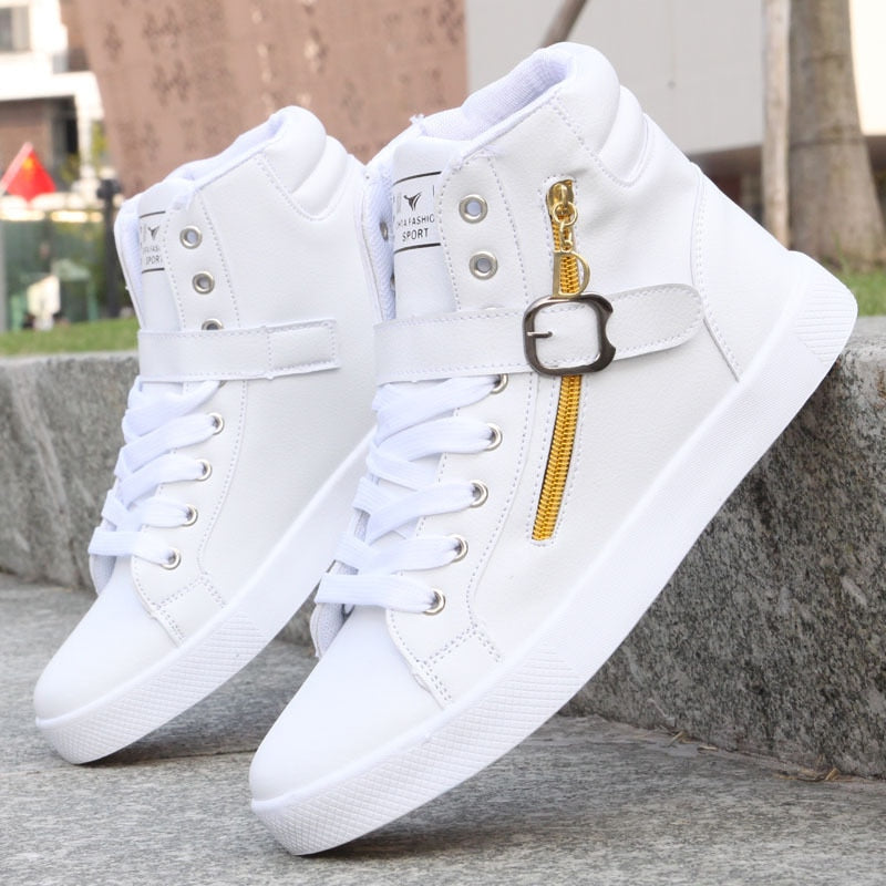 Men's Casual Skateboarding Shoes High Top Sneakers Sports Shoes Breathable Walking Shoes Street Shoes Chaussure Home - LiveTrendsX