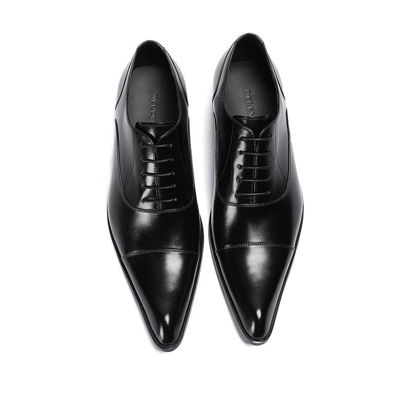Retro Patent Leather Oxford Shoes for Men Plus Size - LiveTrendsX