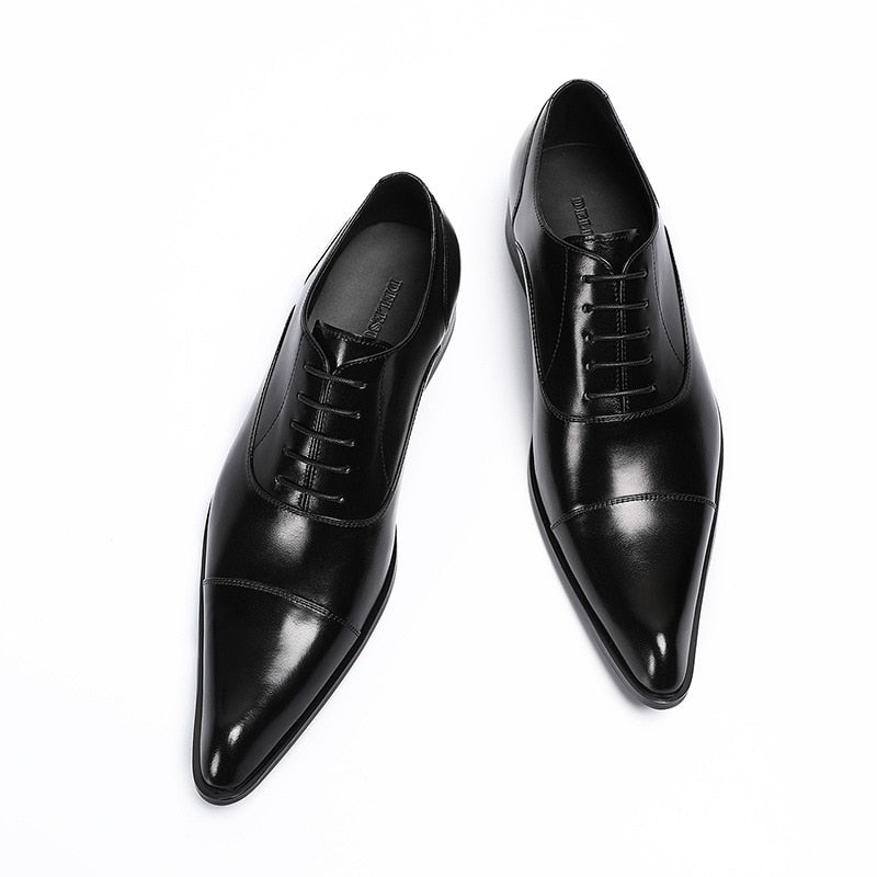 Retro Patent Leather Oxford Shoes for Men Plus Size - LiveTrendsX