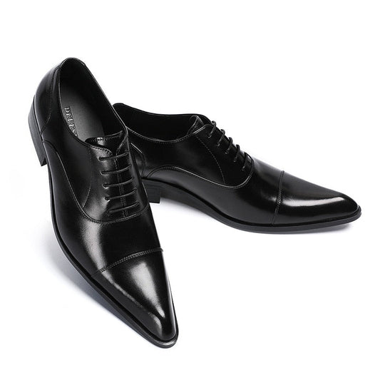 Retro Patent Leather Oxford Shoes for Men Plus Size - LiveTrendsX