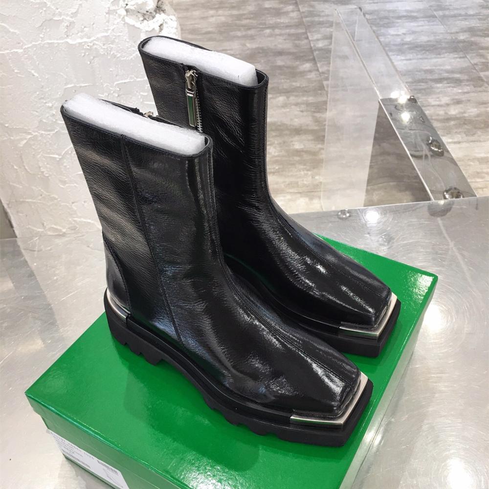 Runway Women Metal Square Toe Martin Boots - LiveTrendsX