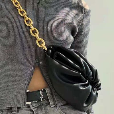 Small chest packs chains crossbody bags cow leather - LiveTrendsX
