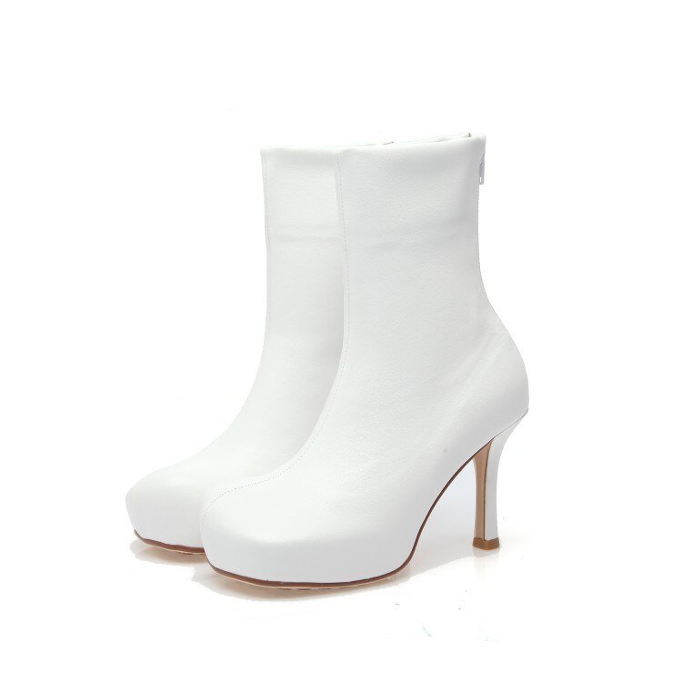 Square Toe Stretch Winter Women Ankle Boots - LiveTrendsX