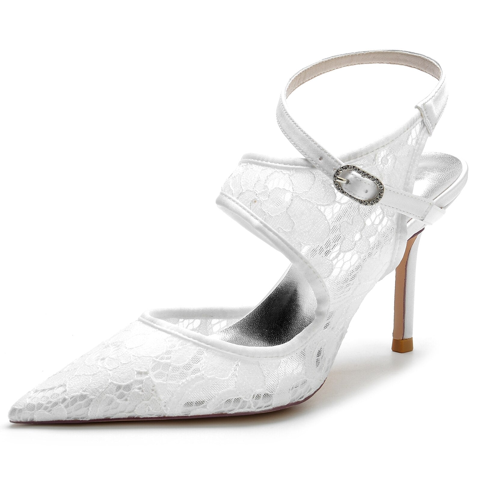Stiletto Slingback Bridal Wedding Party Prom Shoes - LiveTrendsX