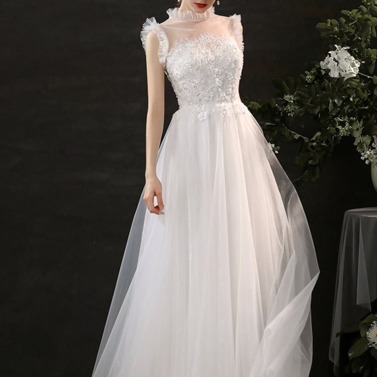 Sweet and Fresh Beaded Lace Wedding Dress - LiveTrendsX