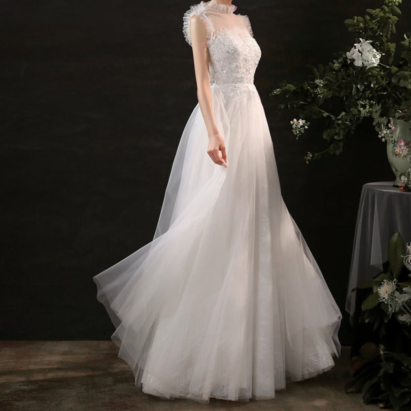 Sweet and Fresh Beaded Lace Wedding Dress - LiveTrendsX