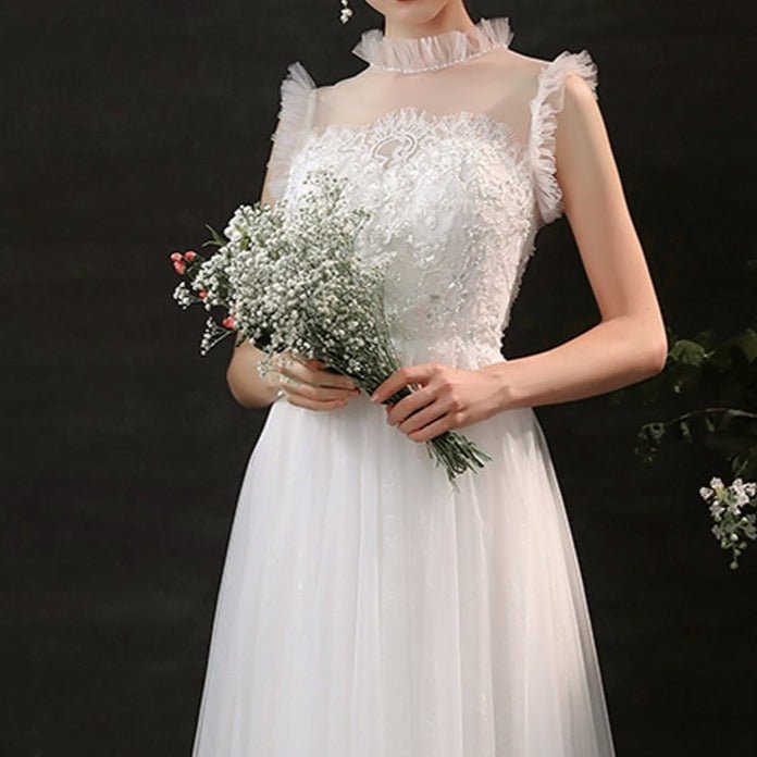 Sweet and Fresh Beaded Lace Wedding Dress - LiveTrendsX