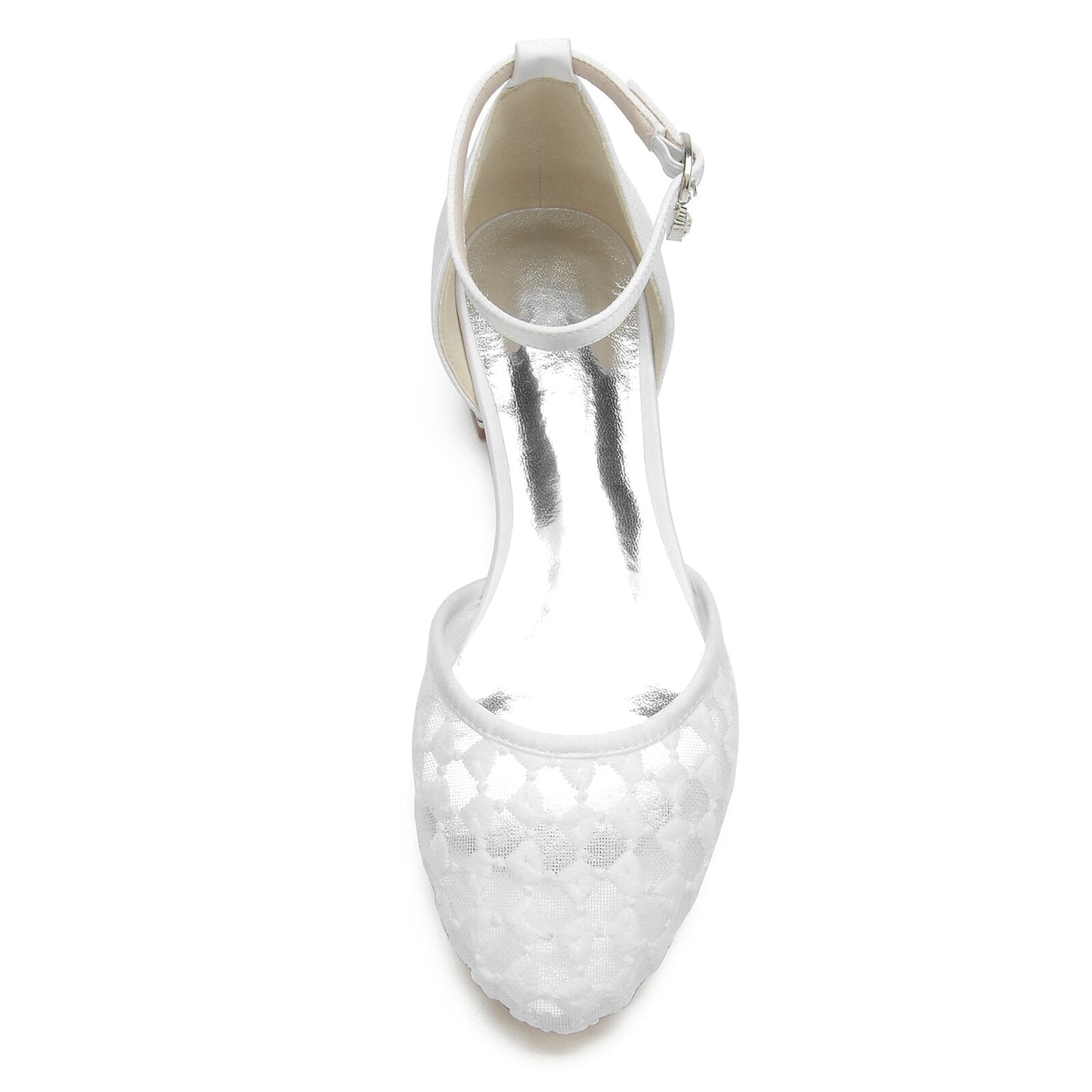 Sweet Lady Rounded Toe Lace Satin Dress Flats - LiveTrendsX