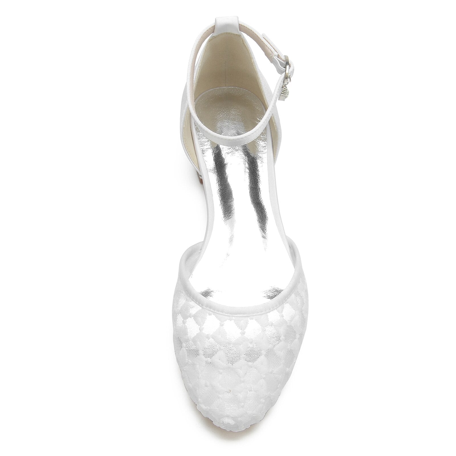 Sweet Lady Rounded Toe Lace Satin Dress Flats - LiveTrendsX