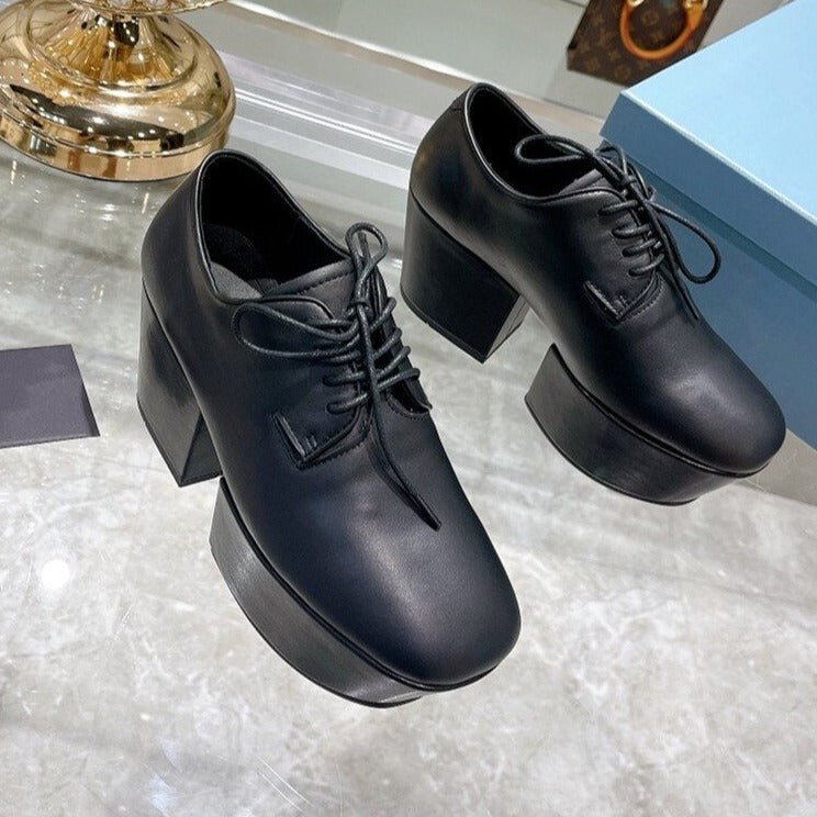 Thick Sole Casual Shoes Chunky High Heels Lady Pumps - LiveTrendsX