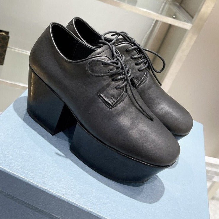 Thick Sole Casual Shoes Chunky High Heels Lady Pumps - LiveTrendsX