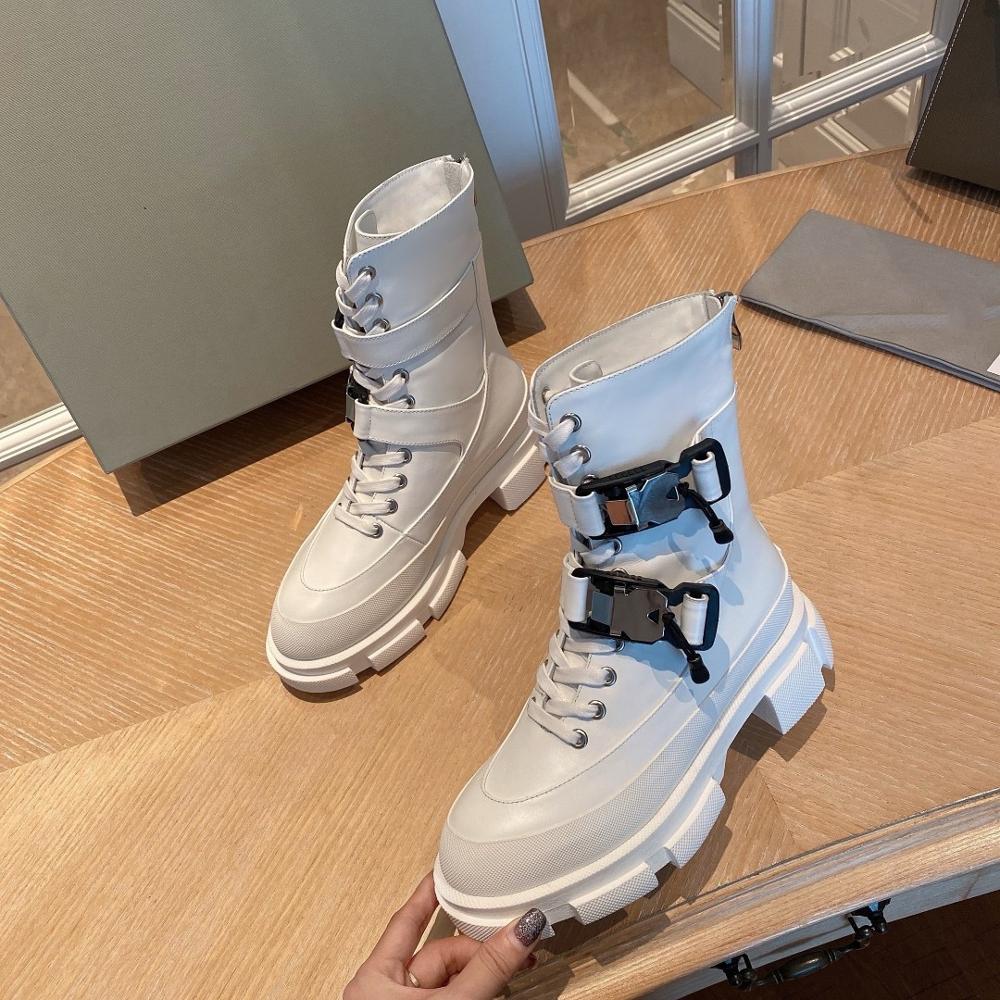 Thick Sole Platform Punk Boots Round Toe Ankle Boots - LiveTrendsX