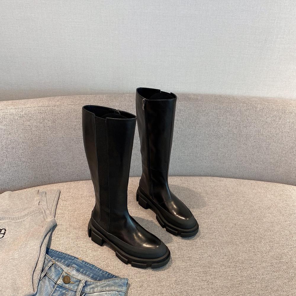 Thick Sole Platform Punk Boots Round Toe Ankle Boots - LiveTrendsX