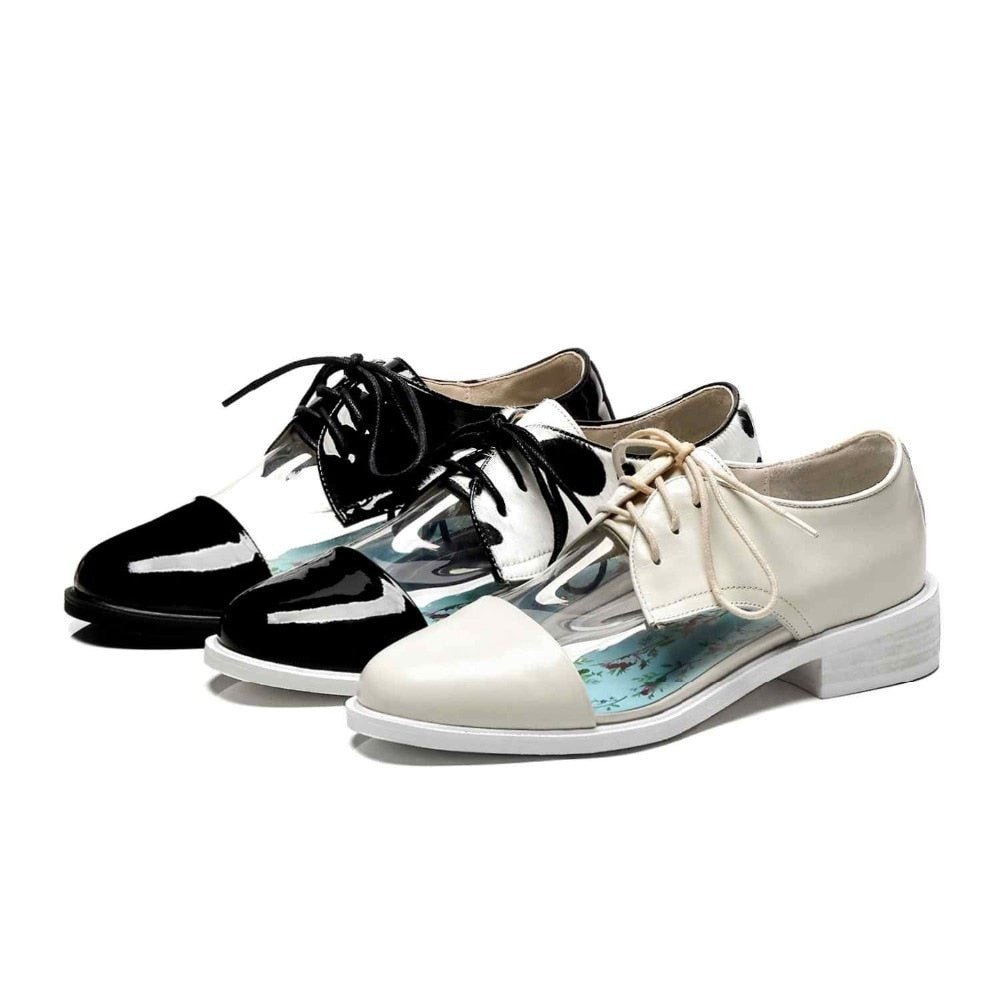 Transparent lace up party wedding jelly shoes - LiveTrendsX