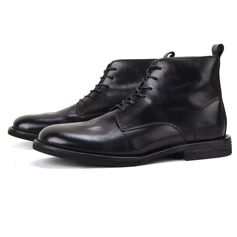 Trendy handmade martin boots with round toe soles - LiveTrendsX