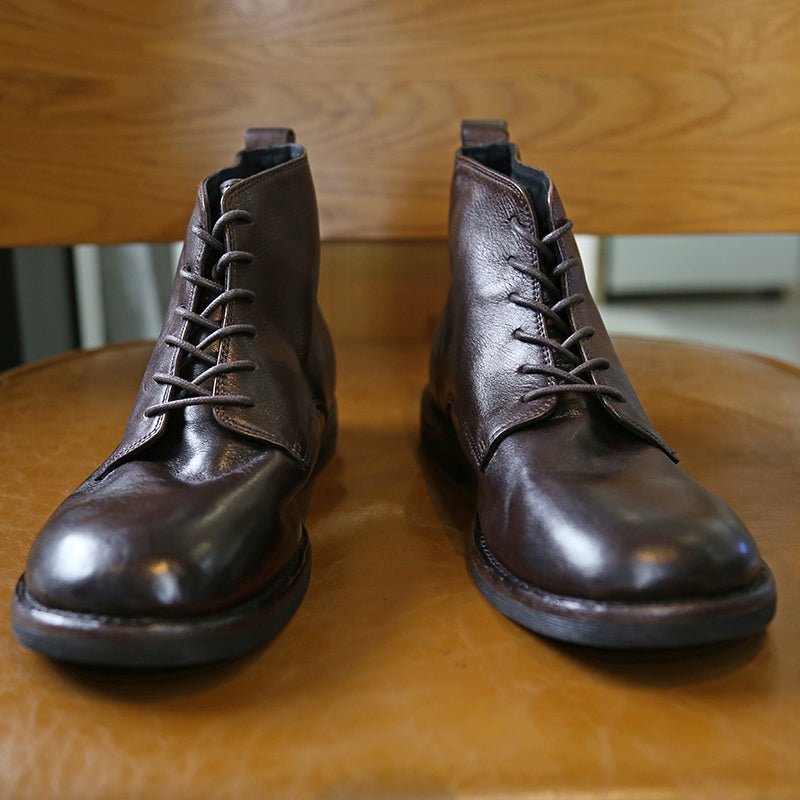 Trendy handmade martin boots with round toe soles - LiveTrendsX