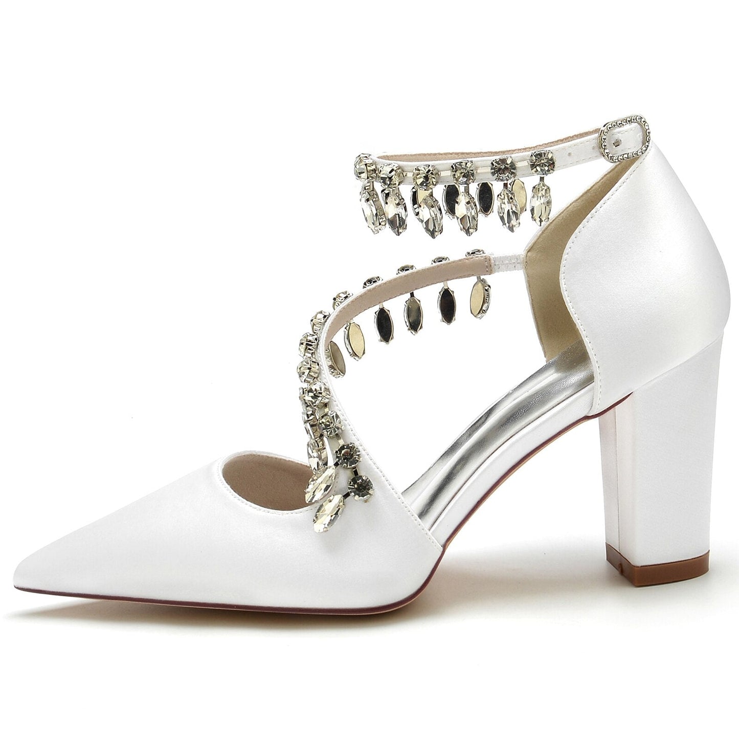 Twisted Strap Crystal Tassel Bridal Wedding Party Prom Pumps - LiveTrendsX