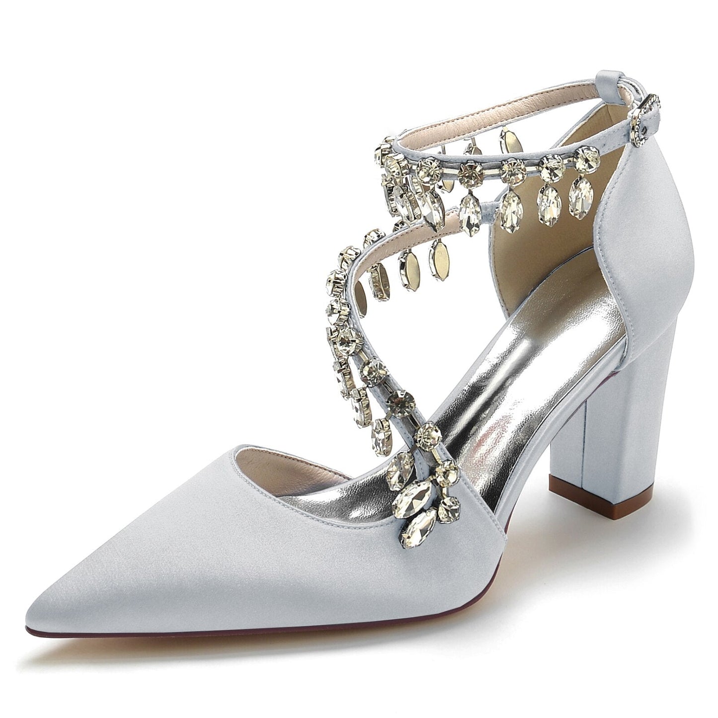 Twisted Strap Crystal Tassel Bridal Wedding Party Prom Pumps - LiveTrendsX