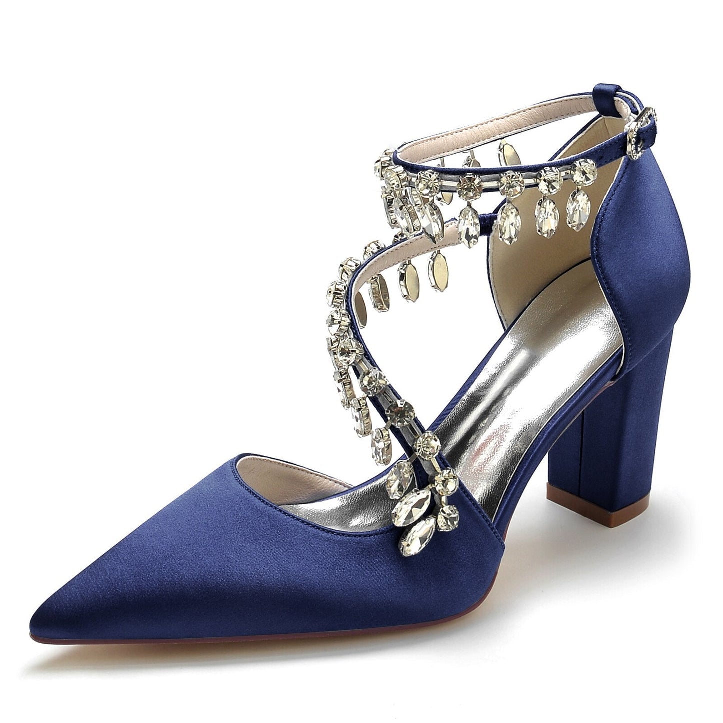 Twisted Strap Crystal Tassel Bridal Wedding Party Prom Pumps - LiveTrendsX