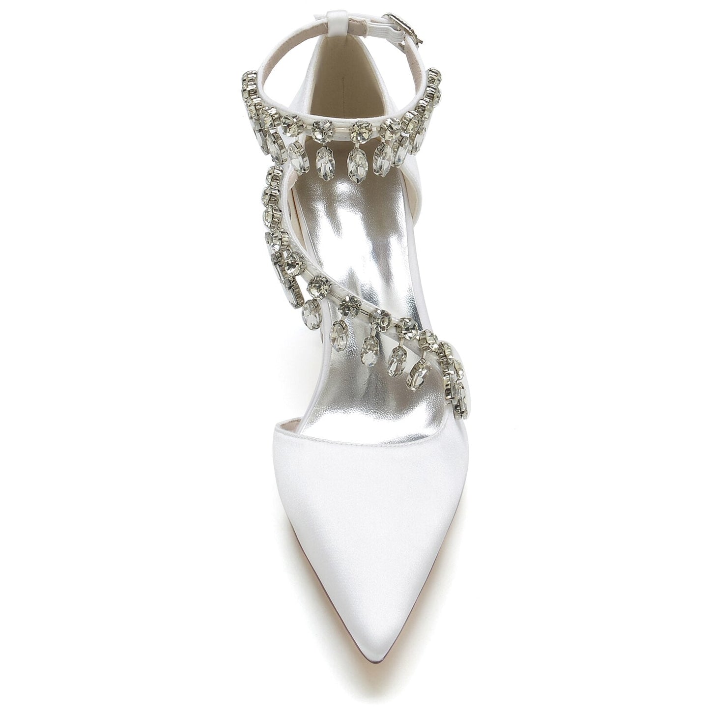 Twisted Strap Crystal Tassel Bridal Wedding Party Prom Pumps - LiveTrendsX