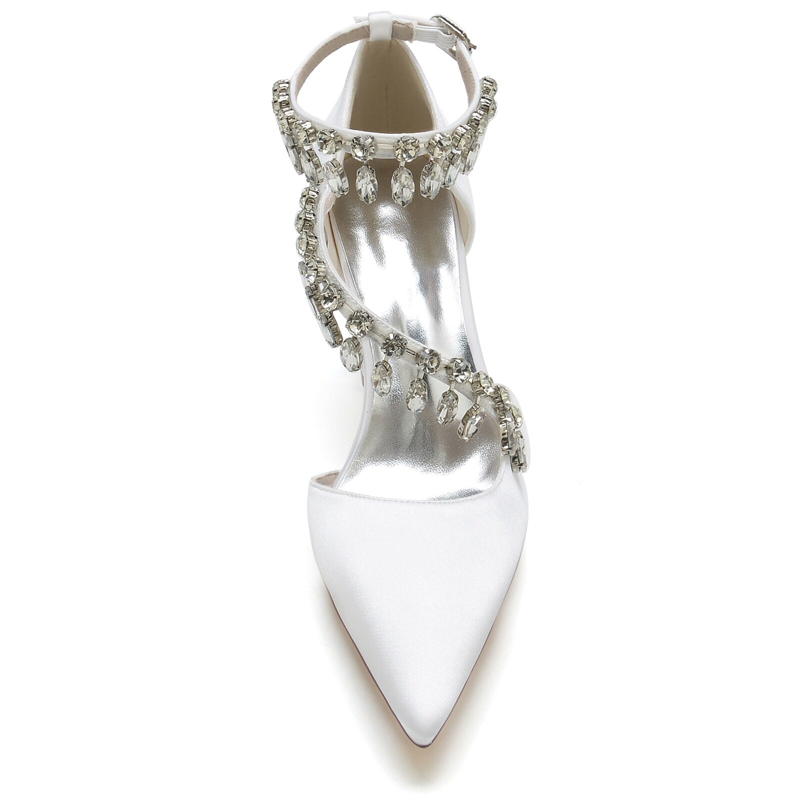 Twisted Strap Crystal Tassel Bridal Wedding Party Prom Pumps - LiveTrendsX