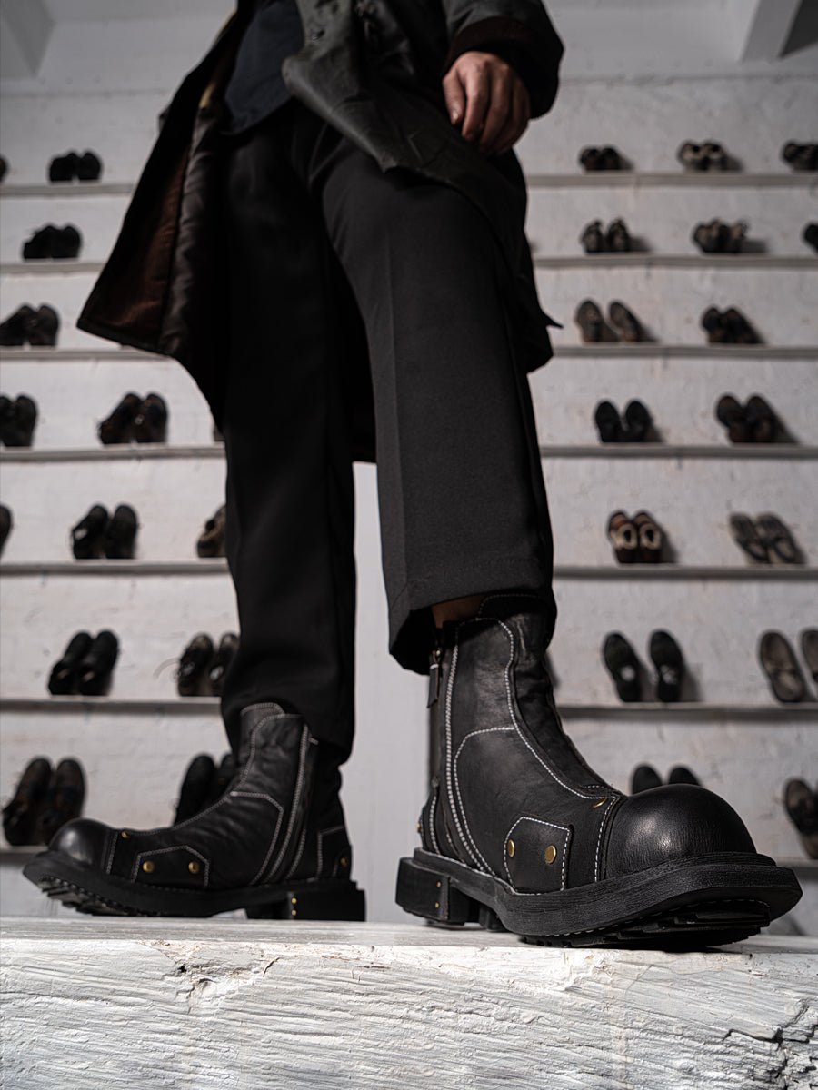 Wear - resistant heightening martin boots retro high - top leather men shoes - LiveTrendsX