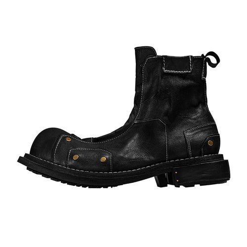 Wear - resistant heightening martin boots retro high - top leather men shoes - LiveTrendsX