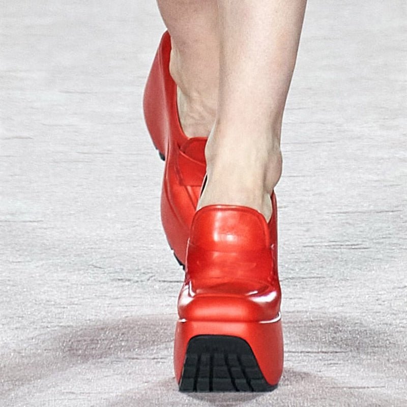 Woman Thick Bottom Catwalk Platform Single Shoes - LiveTrendsX