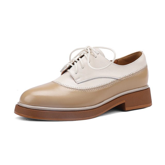 Women Genuine Leather Oxfords Shoes - LiveTrendsX
