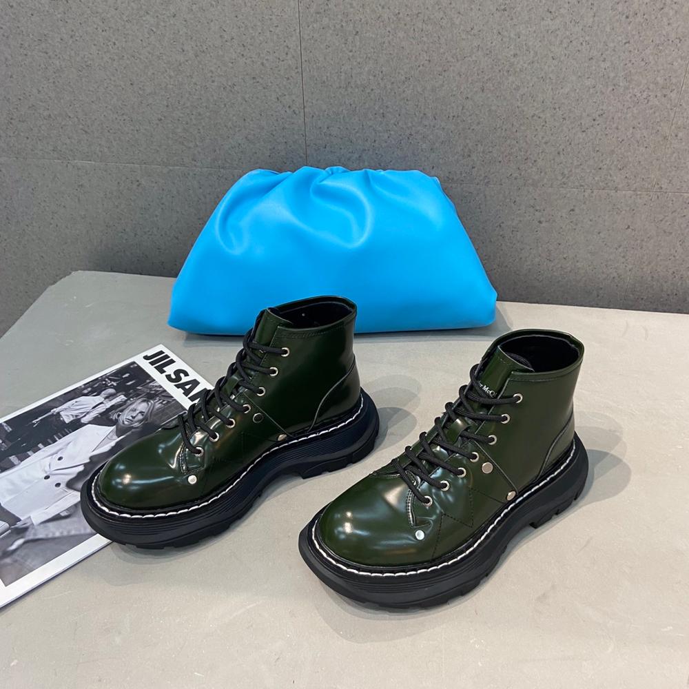 Women Genuine Leather Platform Round Toe Knee High Boots - LiveTrendsX