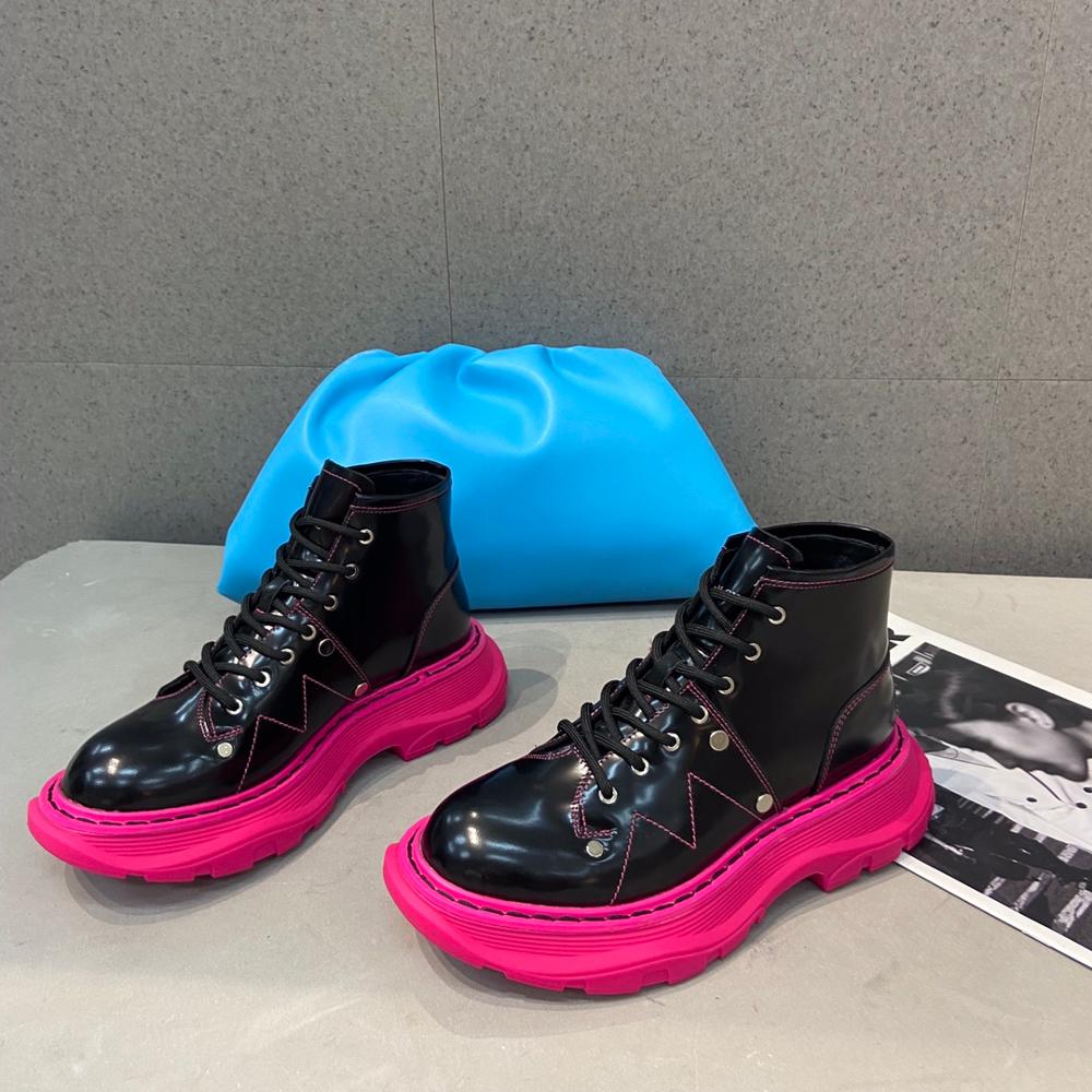 Women Genuine Leather Platform Round Toe Knee High Boots - LiveTrendsX