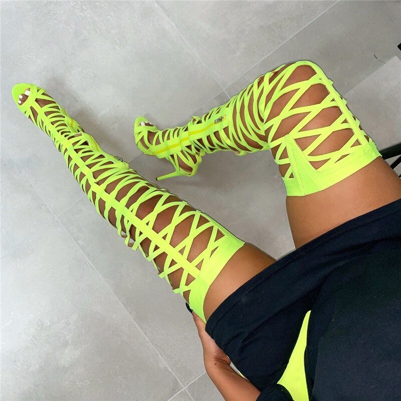 Women High Heels Long Over Knee Pants Boots Shoes - LiveTrendsX