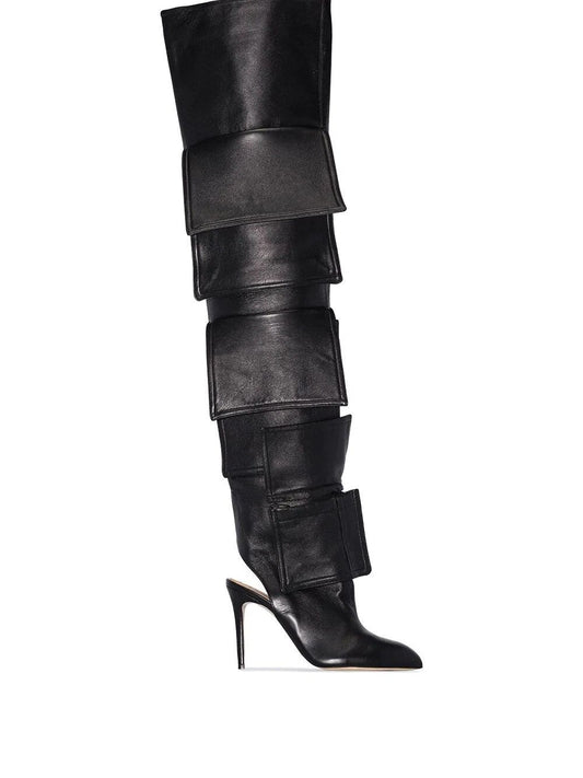 Women Over Knee Boots New Pointed Toe Slingback Shoes - LiveTrendsX