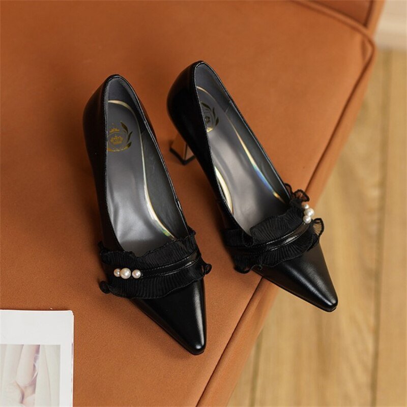 Women Party Pointed Toe Shallow High Heels Pumps - LiveTrendsX