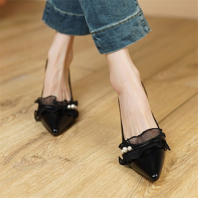Women Party Pointed Toe Shallow High Heels Pumps - LiveTrendsX