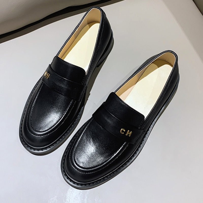 Women Round Toe Slip On Penny Loafers - LiveTrendsX