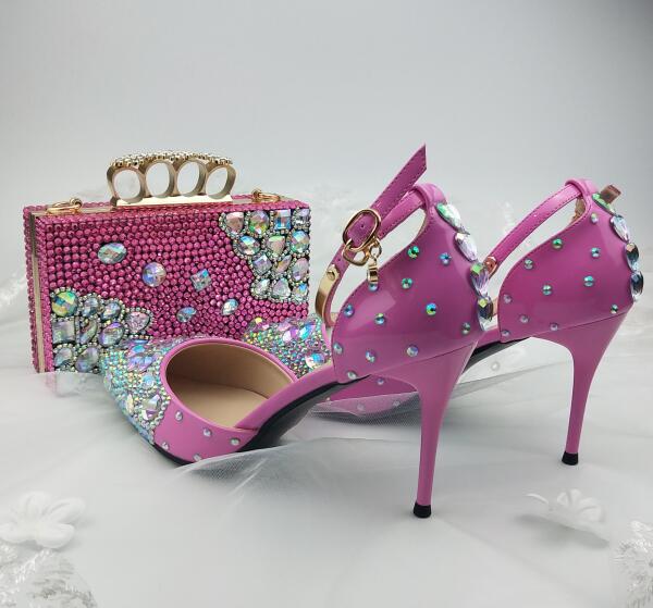 Women sandals pointed toe ankle strap crystal wedding shoes - LiveTrendsX