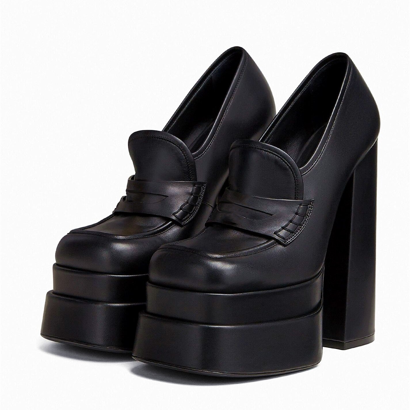 Women Waterproof Heels Pumps Platform Slip - On Shoes - LiveTrendsX