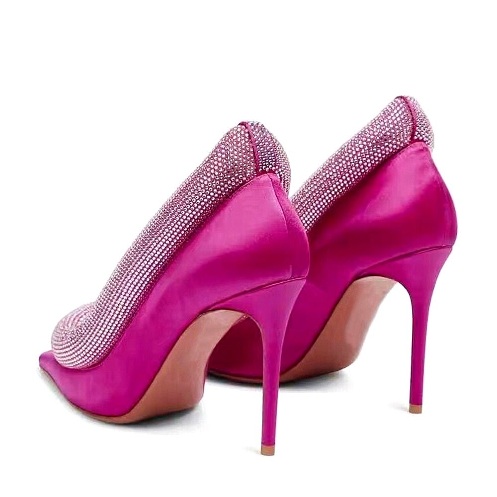 Women's Artificial Rhinestone Party Wedding Fairy Single Shoes - LiveTrendsX