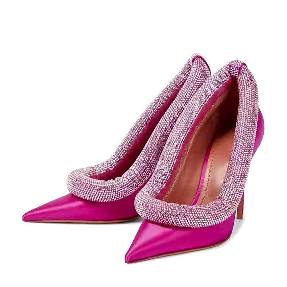 Women's Artificial Rhinestone Party Wedding Fairy Single Shoes - LiveTrendsX