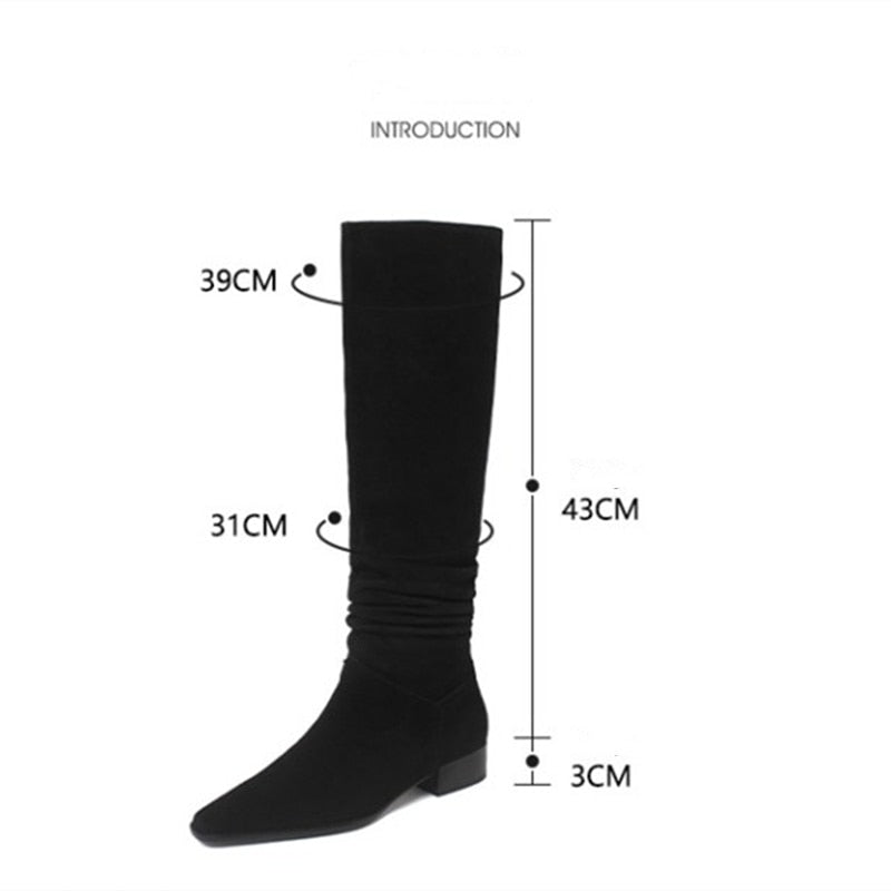 Women's Retro Boots Square Toe Thick High Heel Shoes - LiveTrendsX